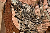 Bagan Myanmar. Sulamani temple. Makara, ogres and other stucco ornaments. 